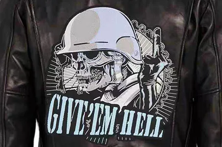 Skull Biker Vest Patches